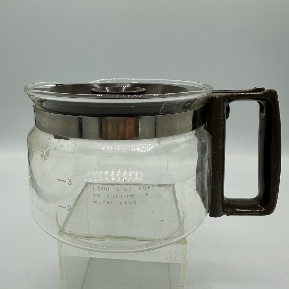 Mr. Coffee 4 Cup Glass Mini Decanter Coffee Pot And Lid Replacement Brown